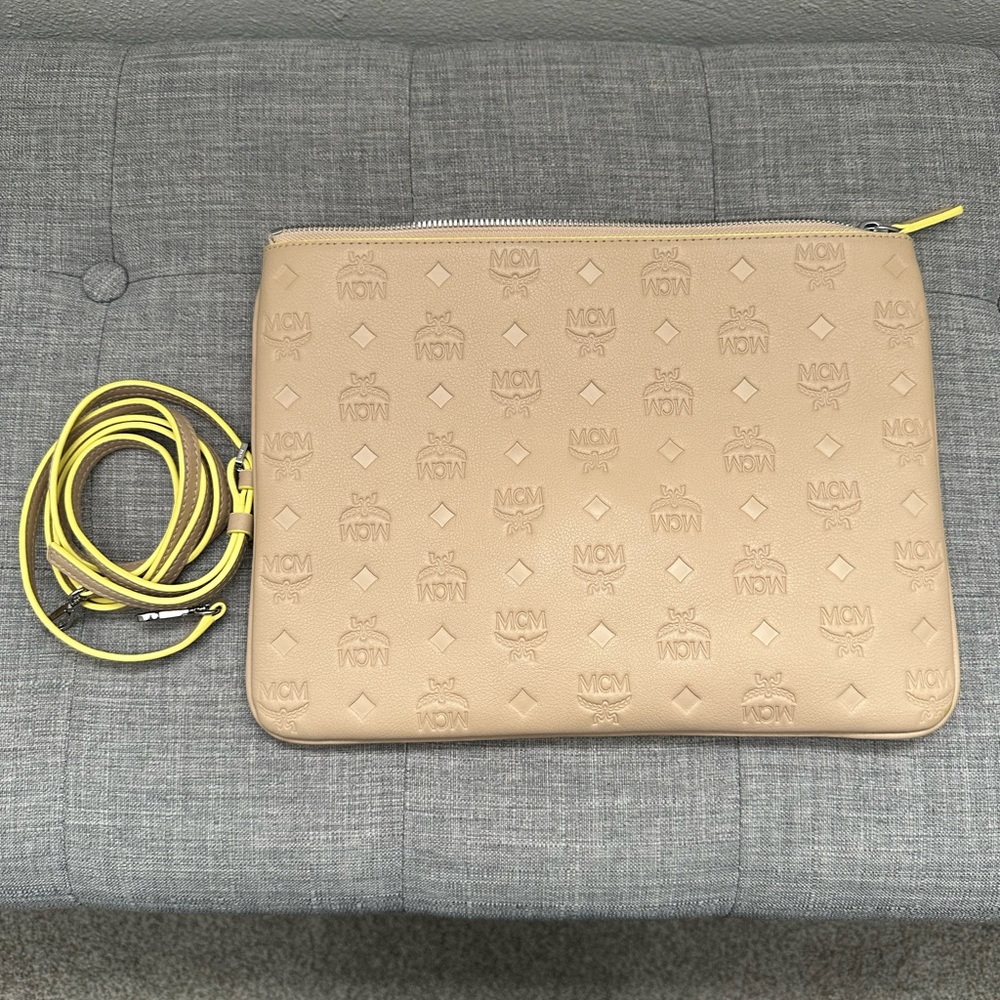 MCM Klara Embossed leather crossbody